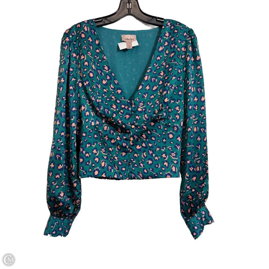 Top Long Sleeve Basic By Willow & Root In Animal Print, Size: M