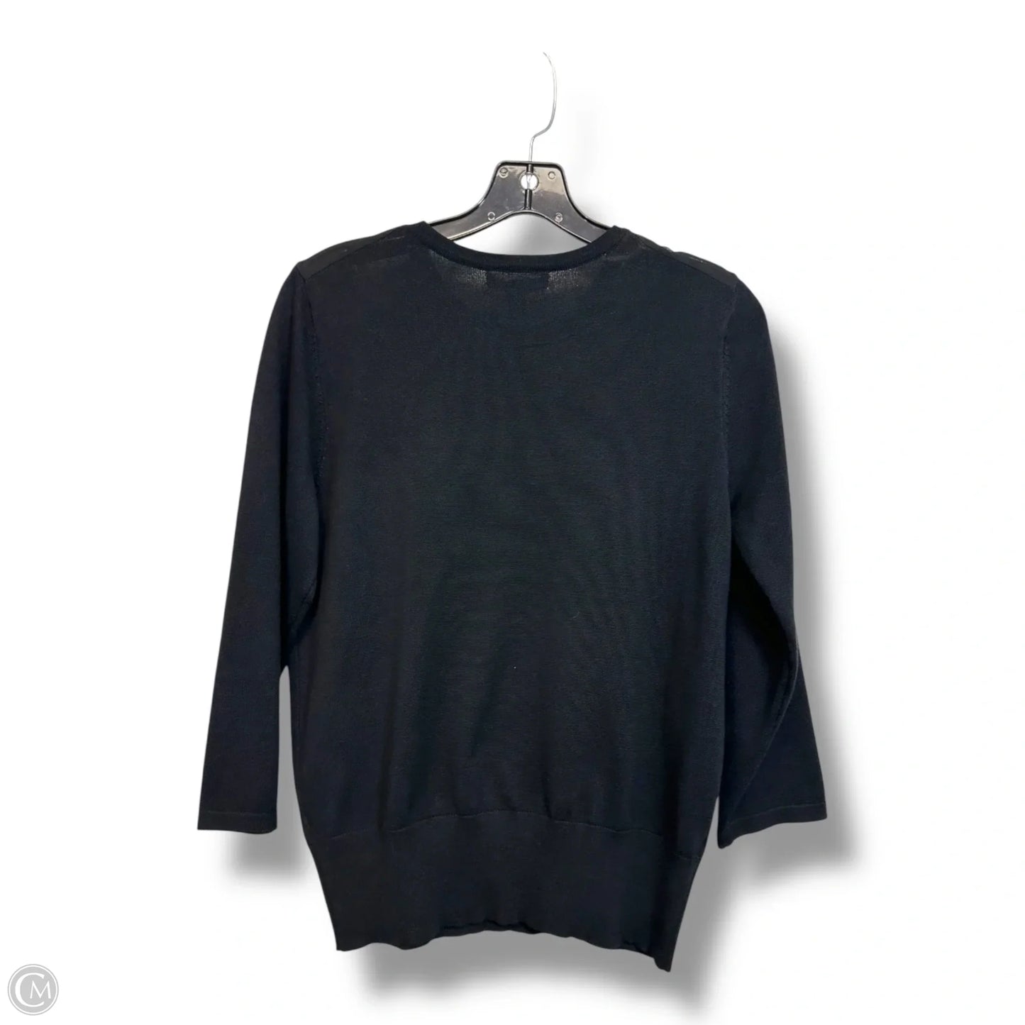 Top 3/4 Sleeve By Clothes Mentor In Black, Size: L