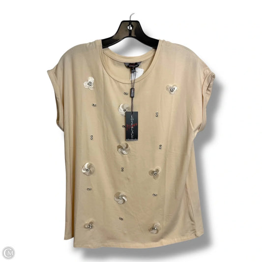 Top Short Sleeve Basic By Cmf In Cream, Size: S