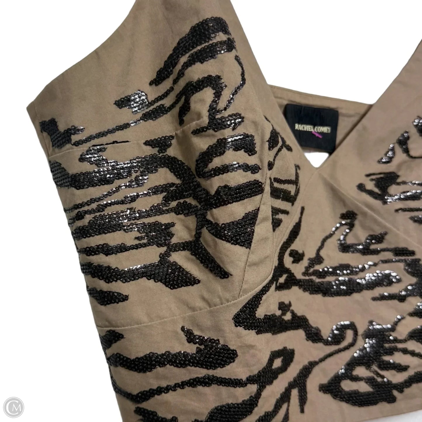 Cropped sequin Top Cami By Rachel Comey In Black & Brown, Size: 4