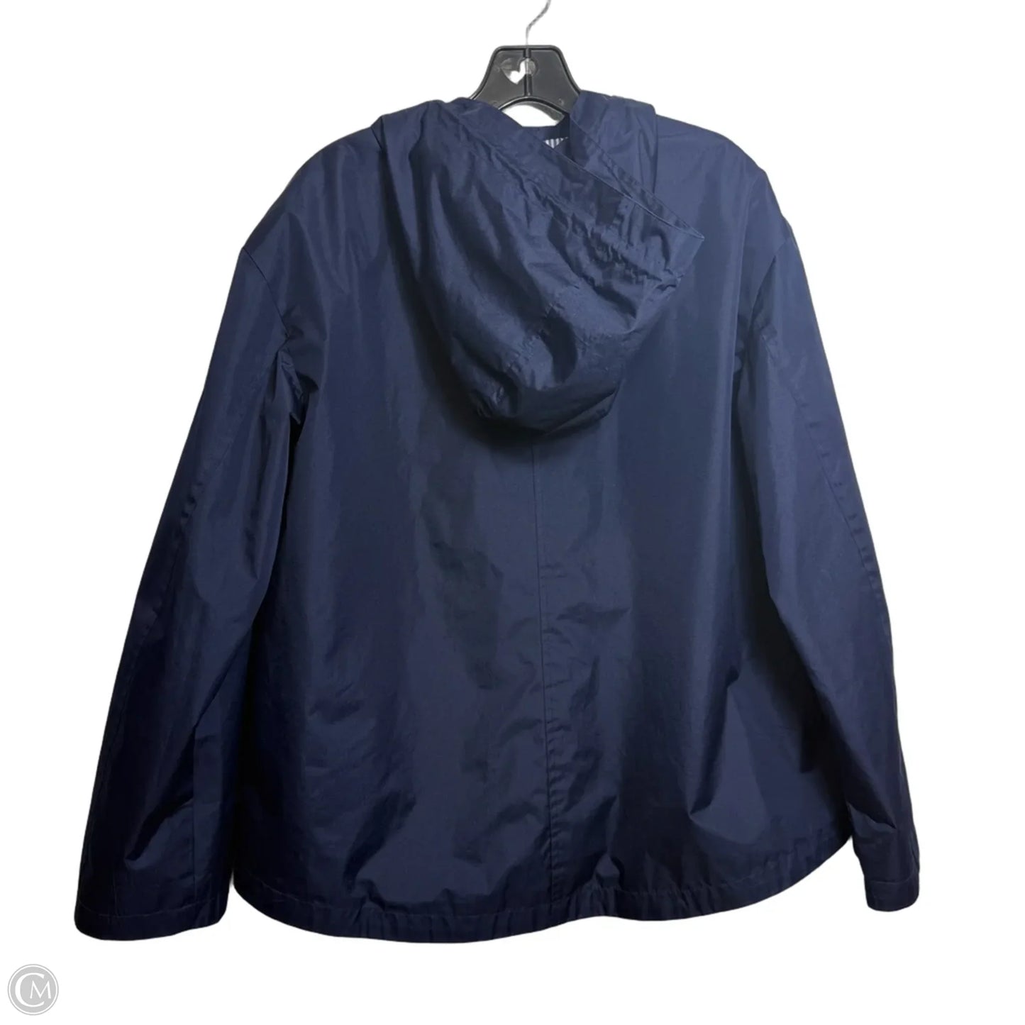 Coat Raincoat By Weatherproof In Navy, Size: M
