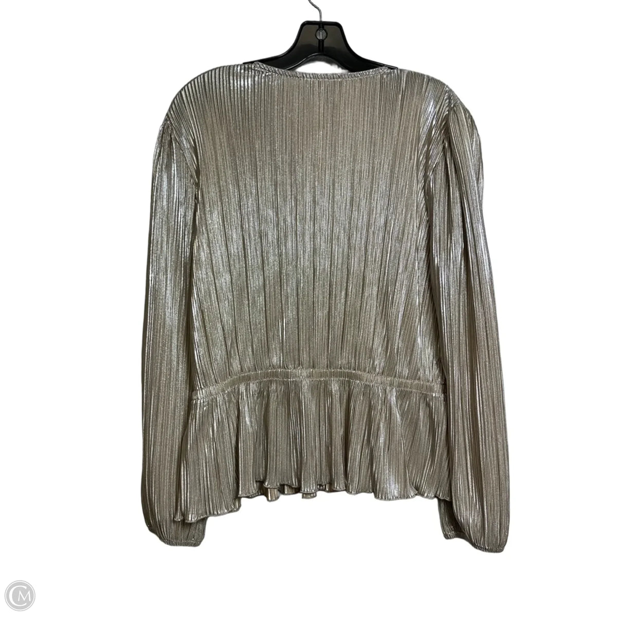 Top Long Sleeve By On 34th In Silver, Size: M
