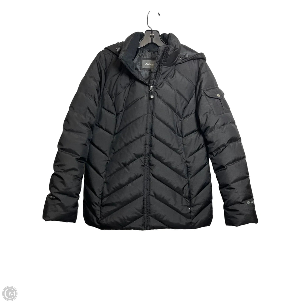 Coat Puffer & Quilted By Eddie Bauer In Black, Size: M