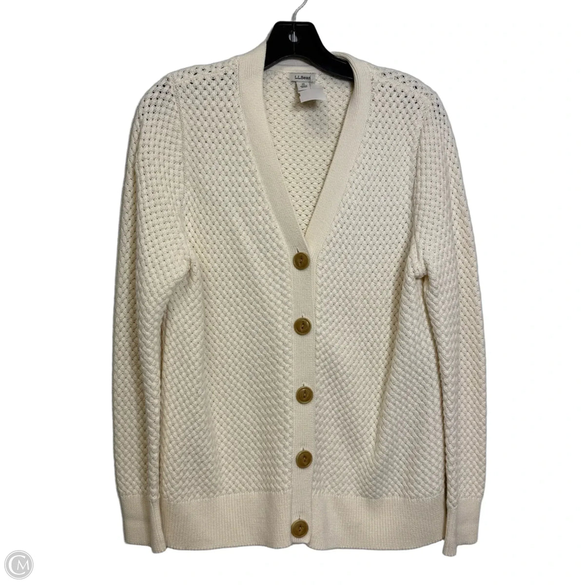 Cardigan By L.l. Bean In Cream, Size: M