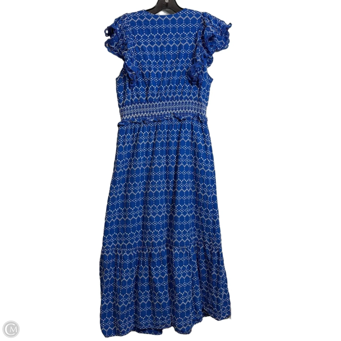 Dress Casual Maxi By Clothes Mentor In Blue & White, Size: L