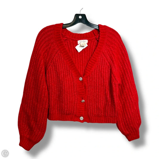 Cardigan By Jessica Simpson In Red, Size: L