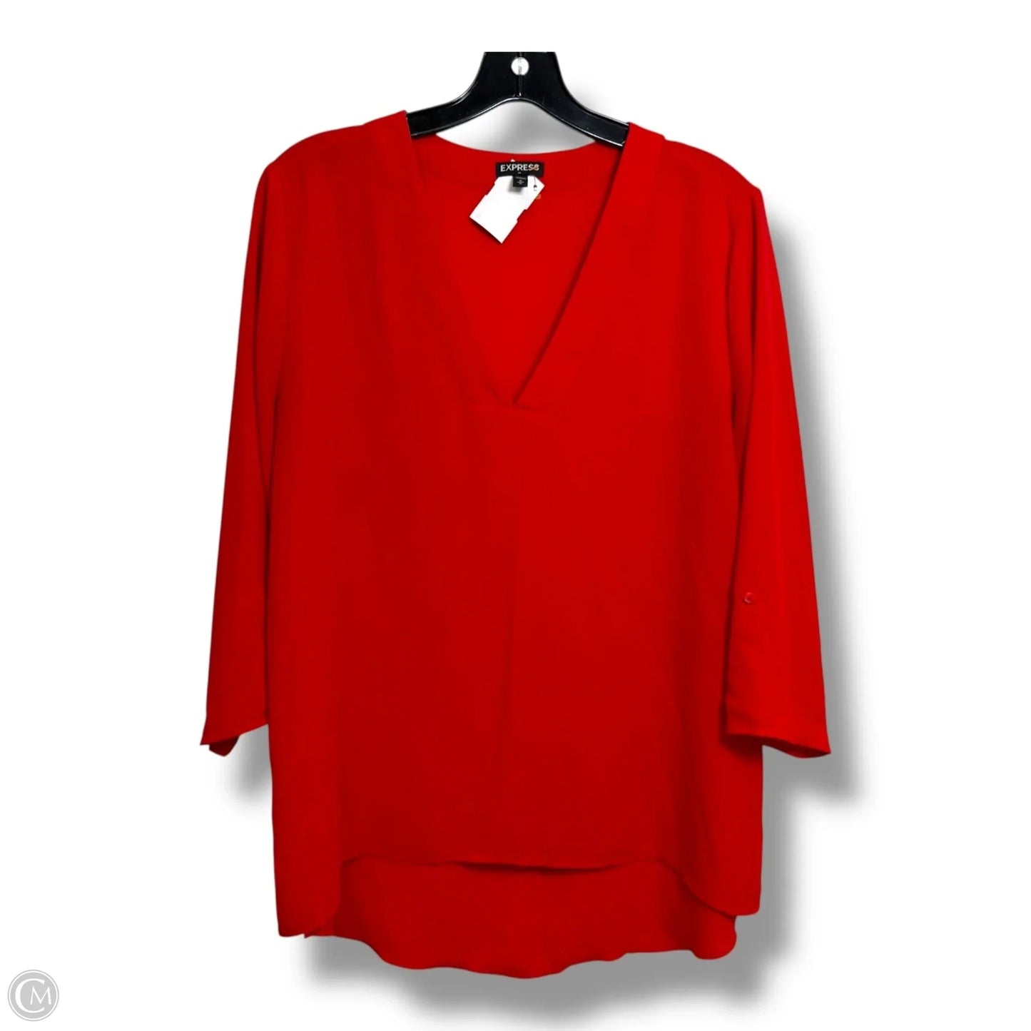 Top Long Sleeve By Express In Red, Size: M