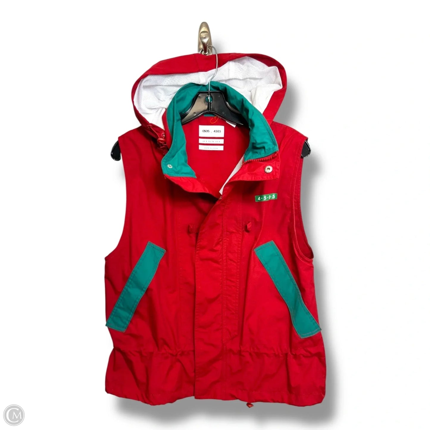 Vest Faux Fur & Sherpa By Asos In Red, Size: 4