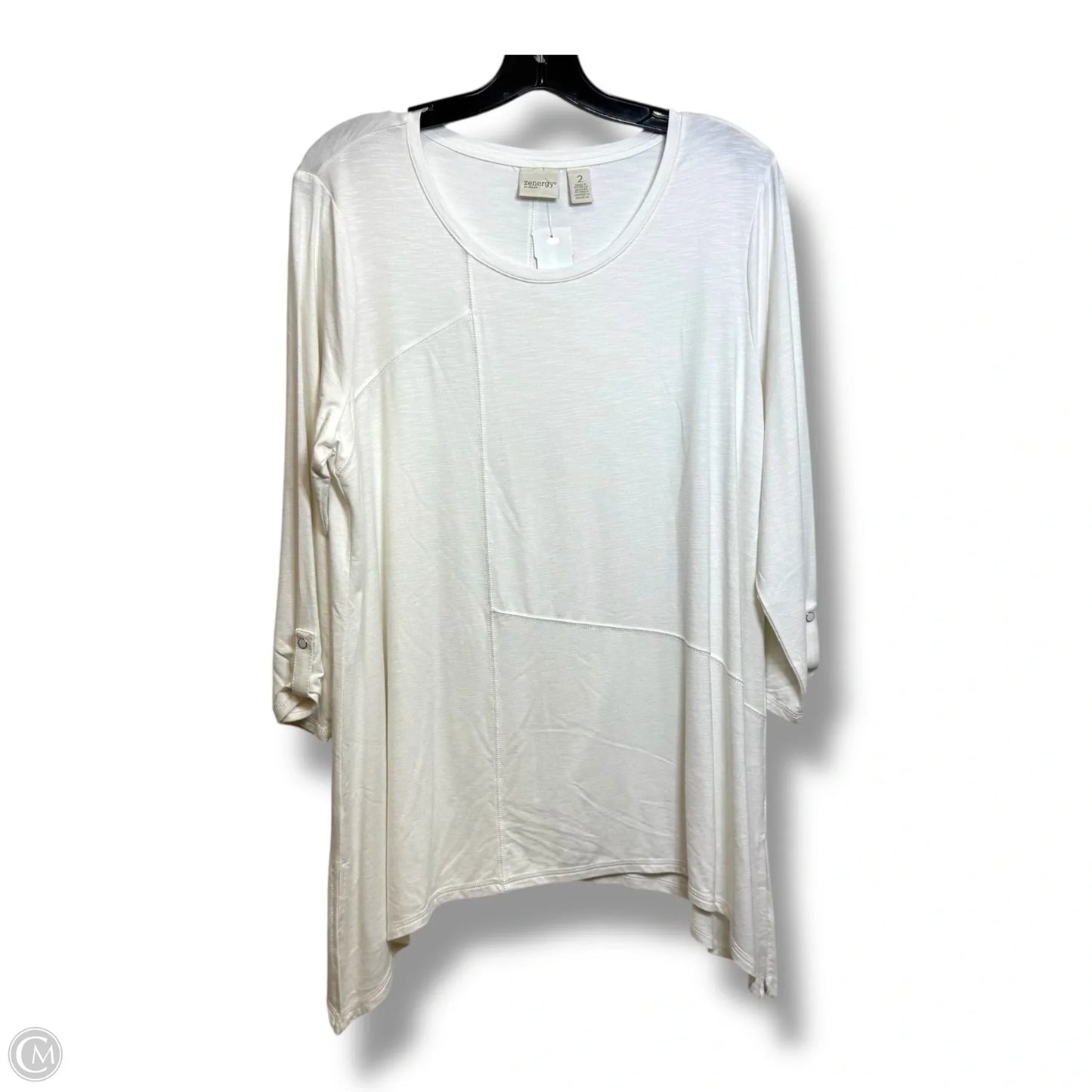 Top Long Sleeve By Chicos In White, Size: L