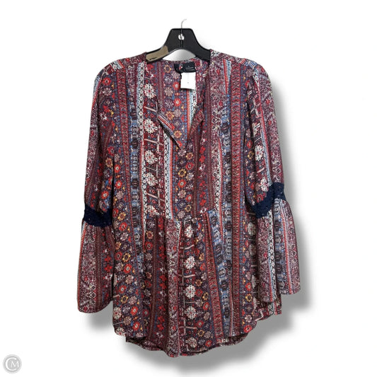 Top 3/4 Sleeve By New Directions In Multi-colored, Size: L