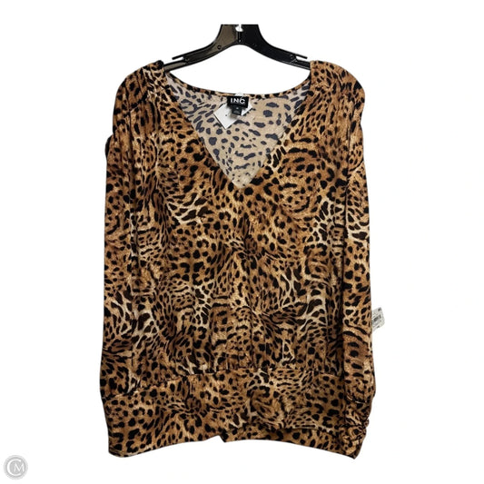 Top Sleeveless By Inc In Animal Print, Size: 2x