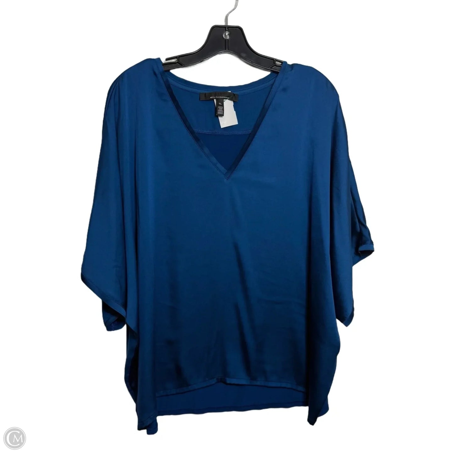 Top Short Sleeve By White House Black Market In Blue, Size: Xl