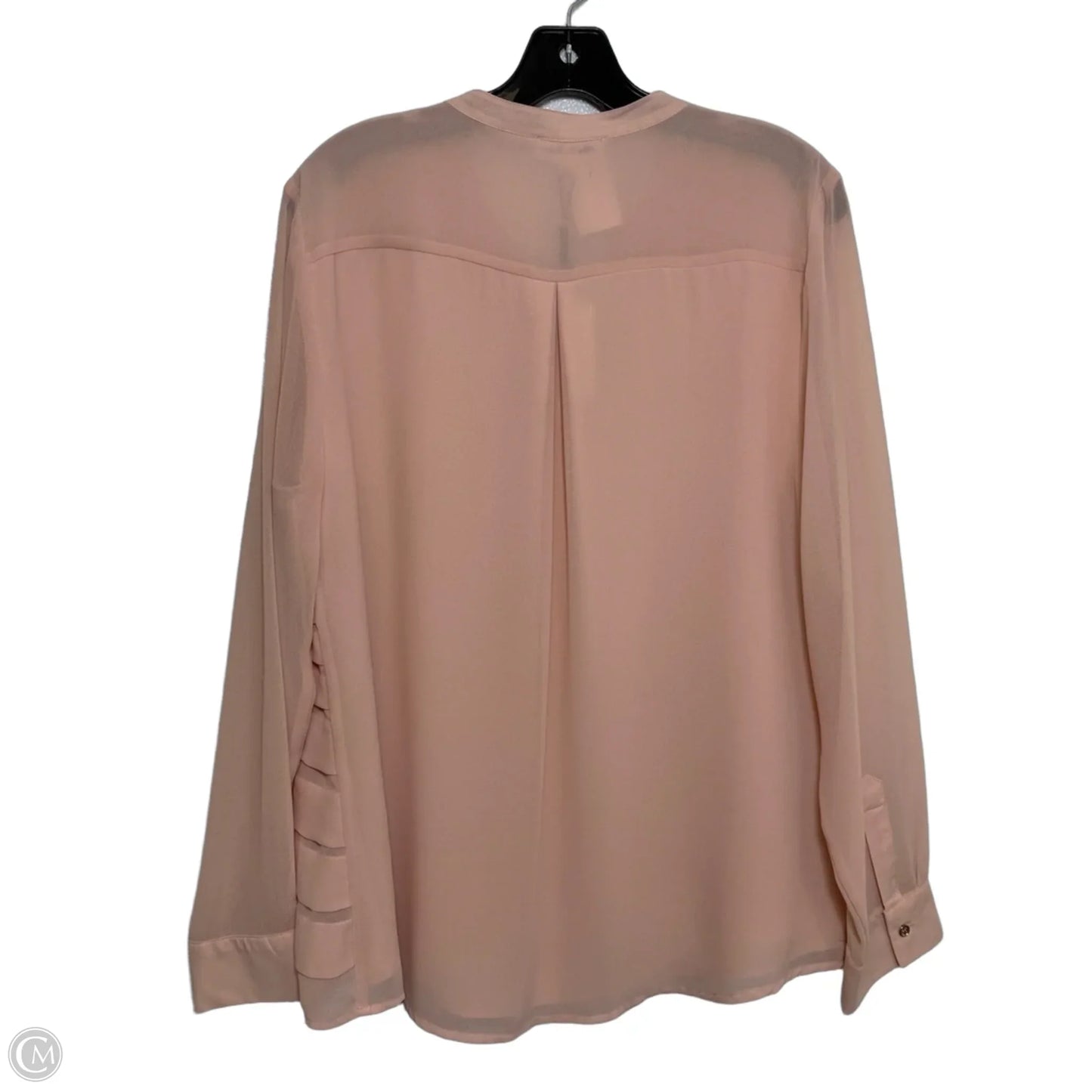 Top Long Sleeve By Calvin Klein In Pink, Size: L
