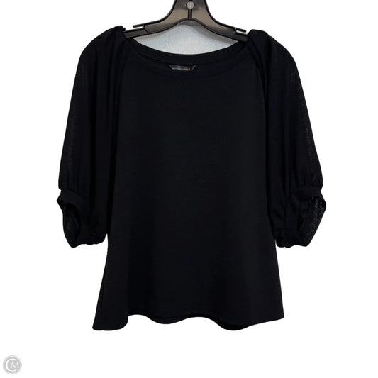 Top Short Sleeve By Banana Republic In Black, Size: M