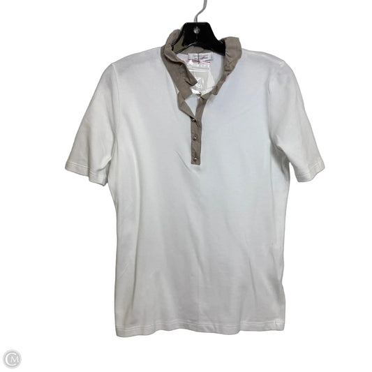 Top Short Sleeve By Clothes Mentor In White, Size: M