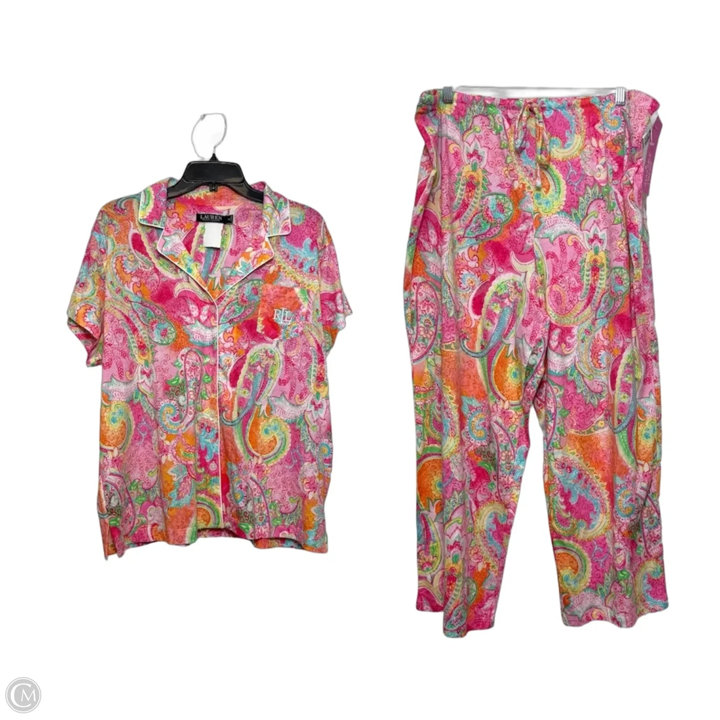 Pajamas 2pc By Lauren By Ralph Lauren In Paisley Print, Size: Xl