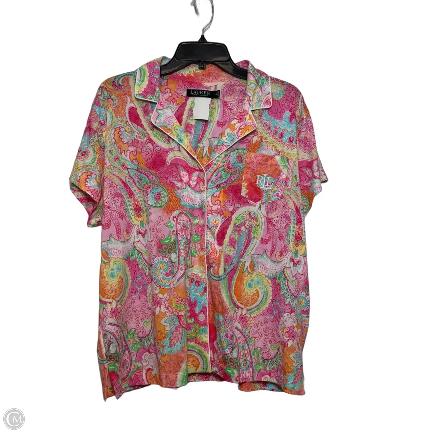 Pajamas 2pc By Lauren By Ralph Lauren In Paisley Print, Size: Xl