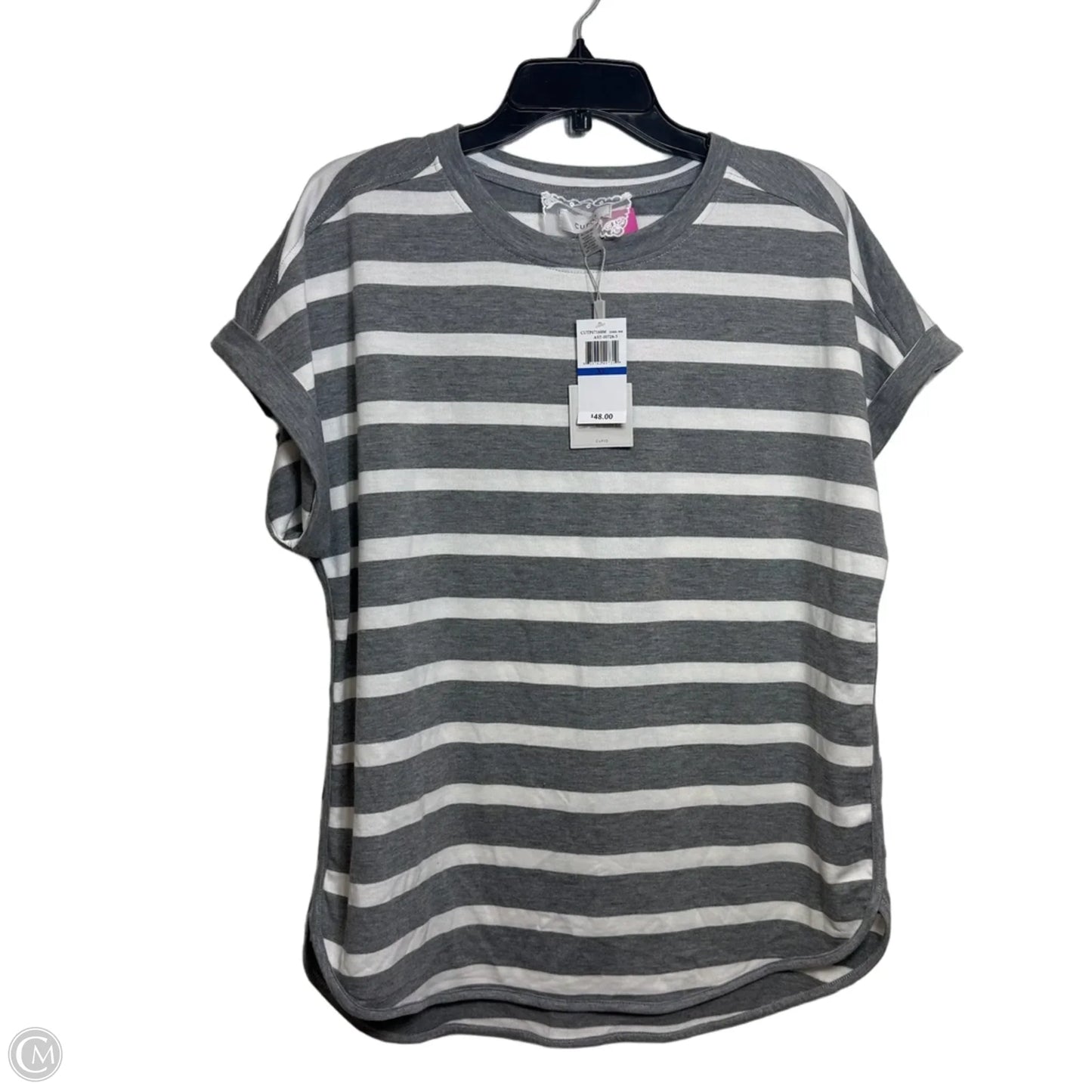 Top Short Sleeve By Cupio In Striped Pattern, Size: Xl