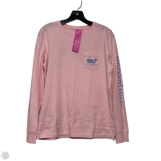 Top Long Sleeve By Vineyard Vines In Pink, Size: S