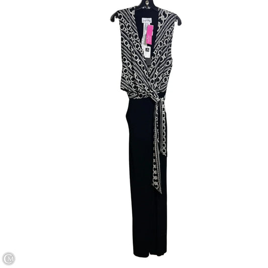 Jumpsuit By Joseph Ribkoff In Black & White, Size: 12