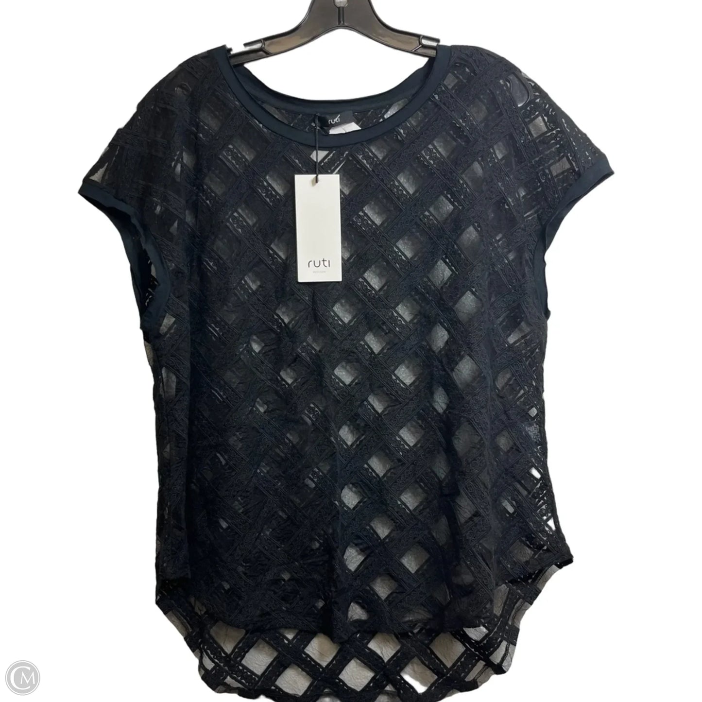 Top Short Sleeve By RUTI In Black, Size: S