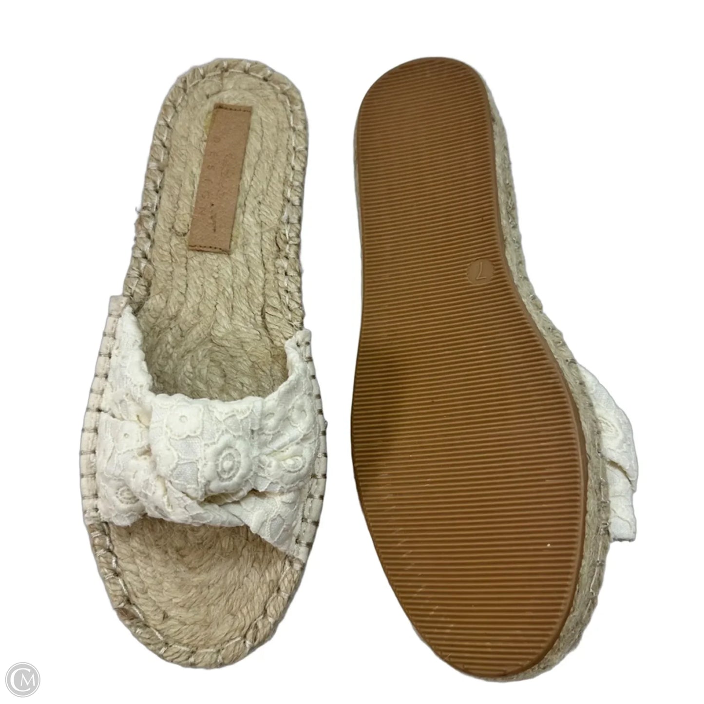 Sandals Flats By Asos In Cream, Size: 8.5