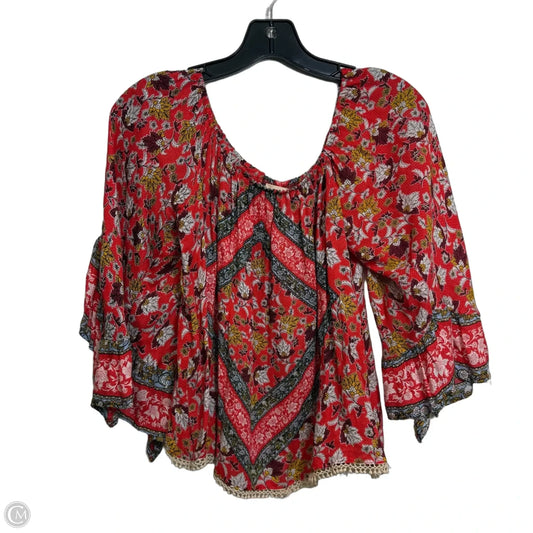 Top Long Sleeve By Altard State In Red, Size: S