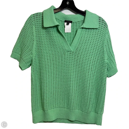 Sweater Short Sleeve By Talbots In Green, Size: L