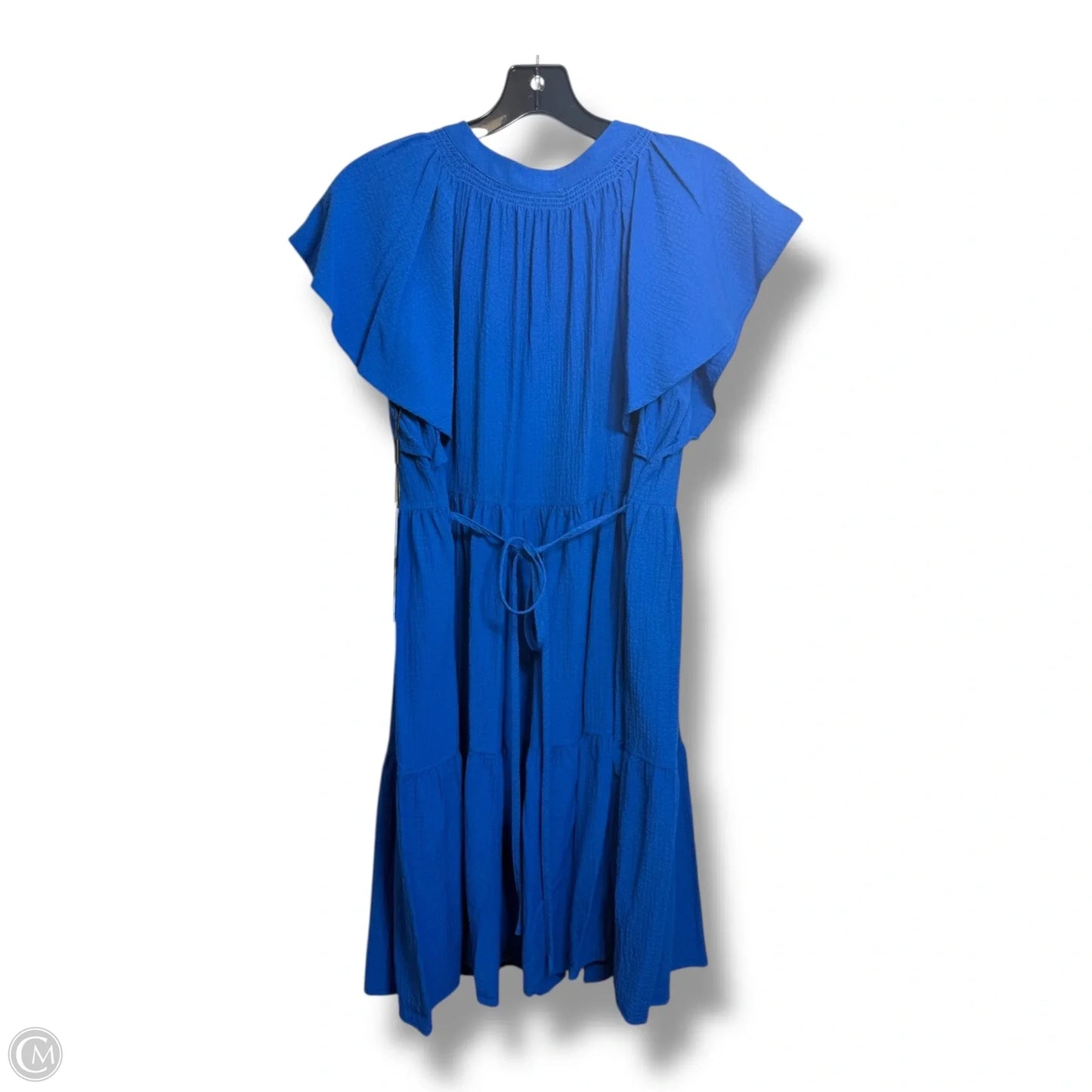 Dress Casual Midi By Calvin Klein In Blue, Size: 10