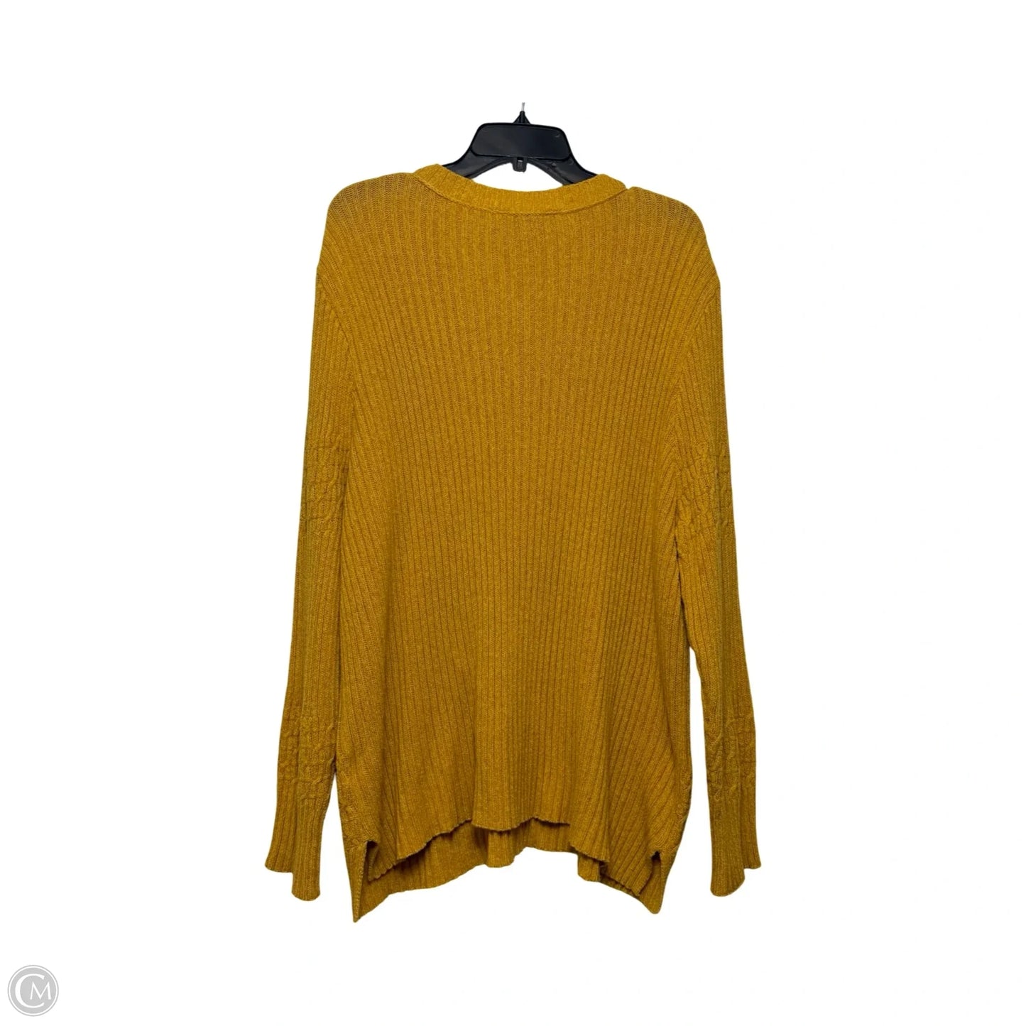 Sweater By Natural Reflections In Yellow, Size: 1x