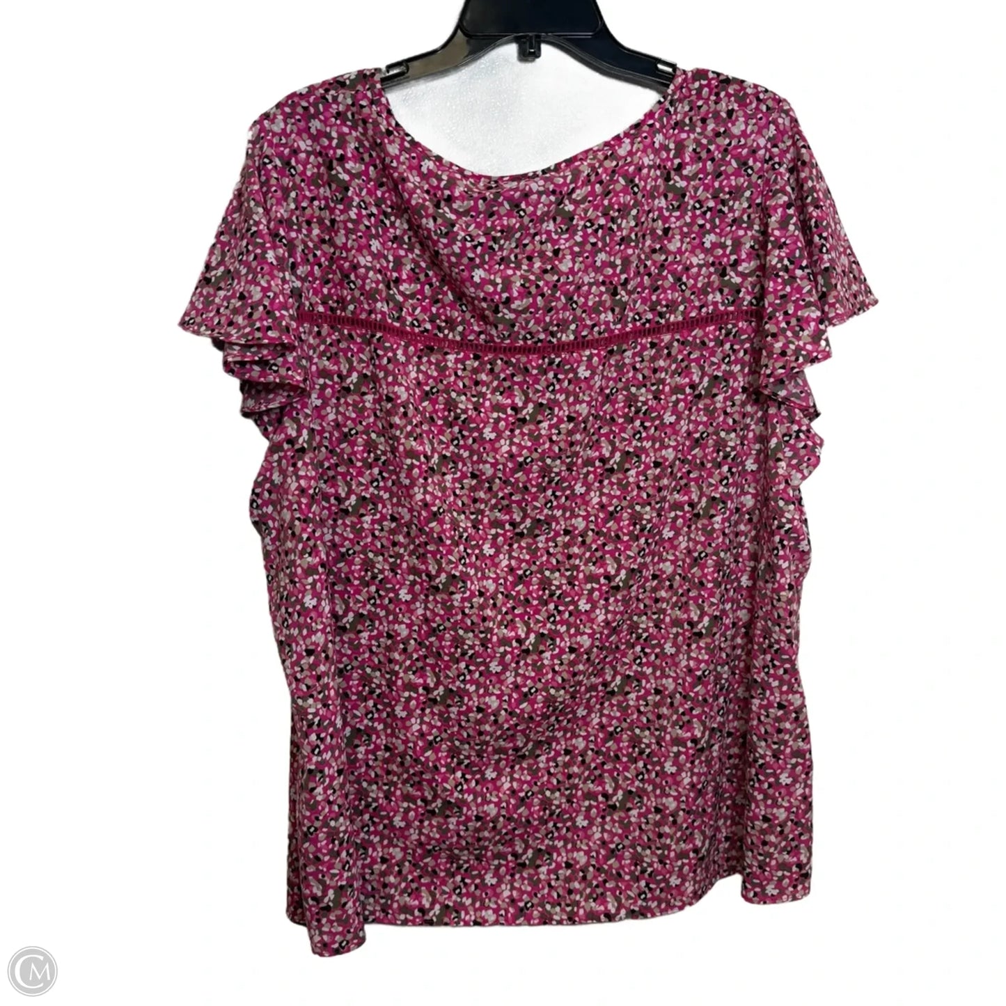 Top Short Sleeve By Lane Bryant In Polkadot Pattern, Size: 22