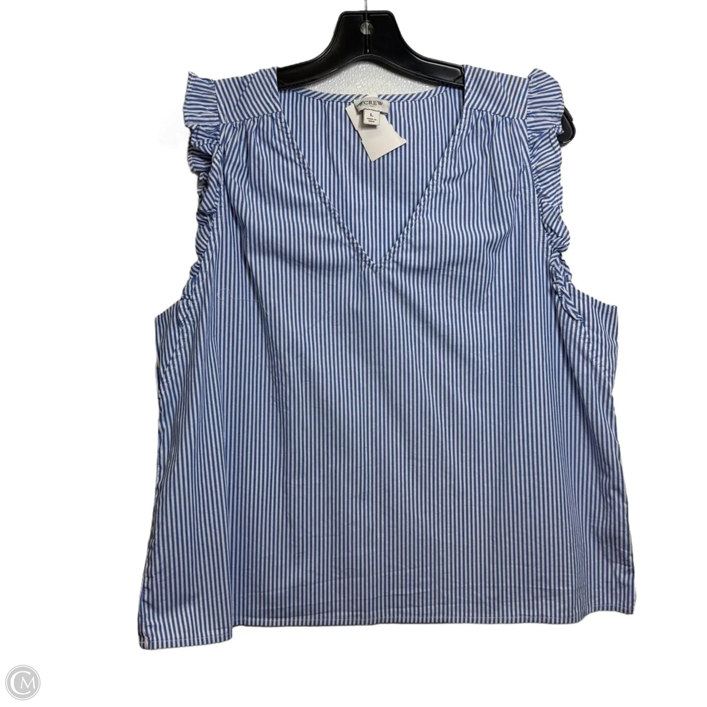 Top Sleeveless By J. Crew In Striped Pattern, Size: L