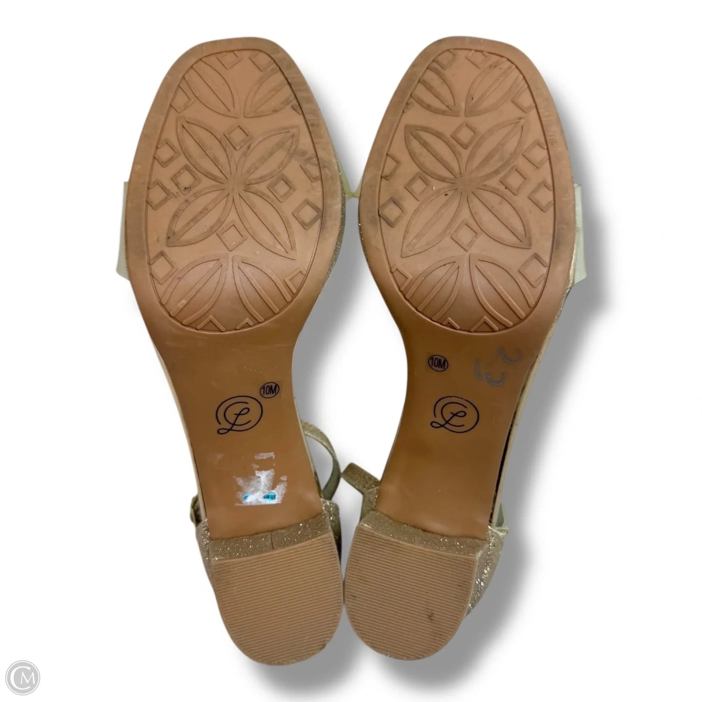 Shoes Heels Block By Chinese Laundry In Gold, Size: 10