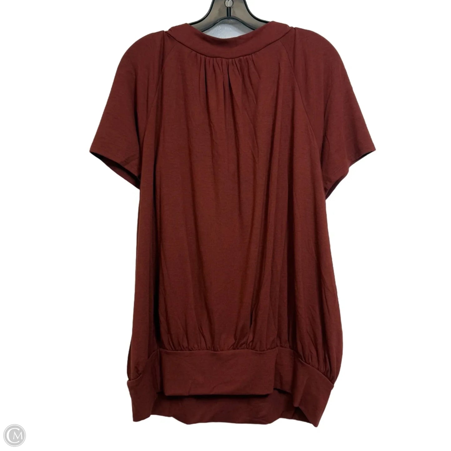 Top Short Sleeve By Zenana In Orange, Size: Xl