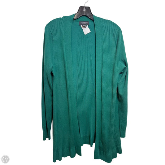 Cardigan By Liz Claiborne In Green, Size: M