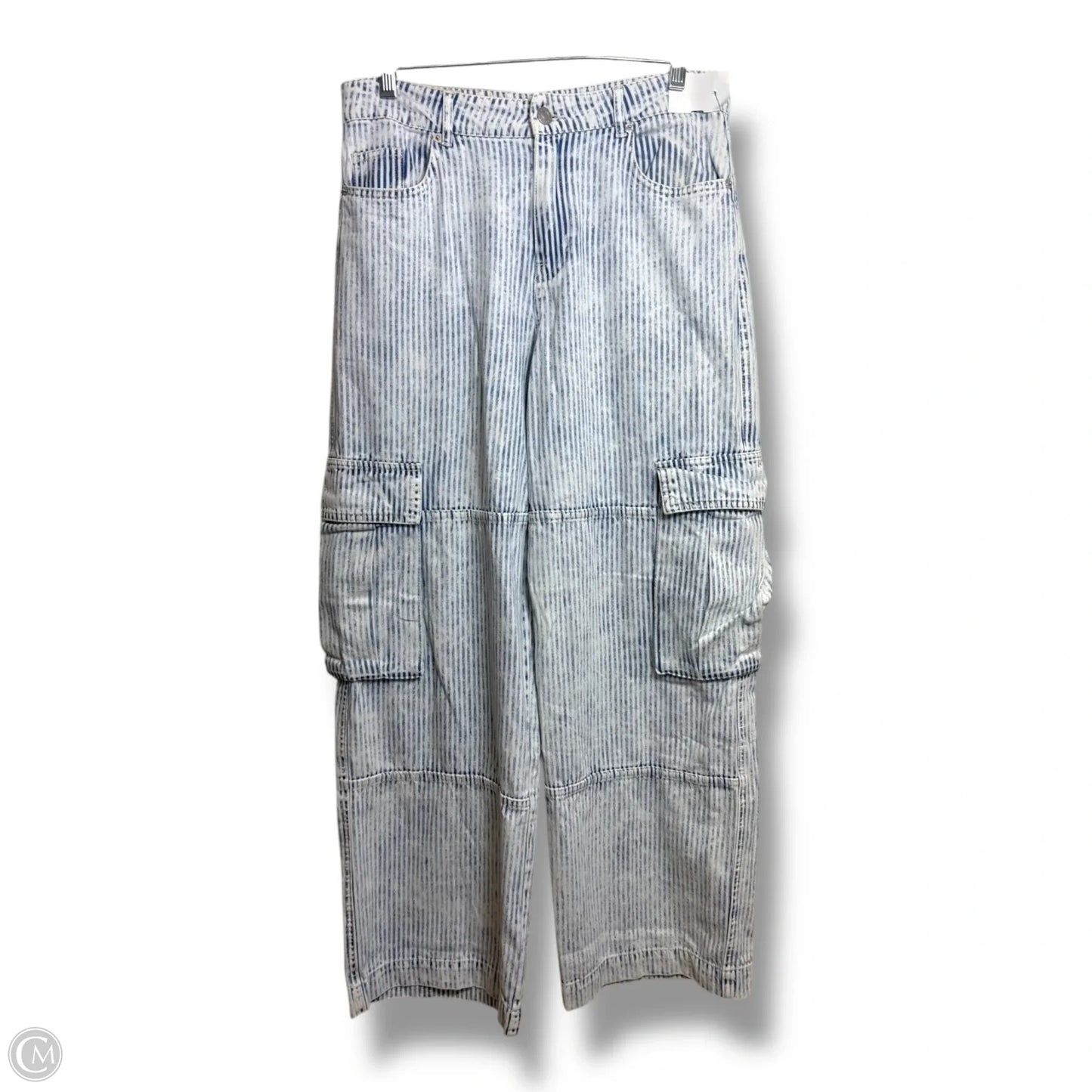 Jeans Wide Leg By Altard State In Striped Pattern, Size: M