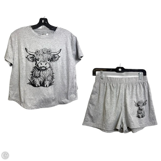 Shorts Set By Clothes Mentor In Grey, Size: L