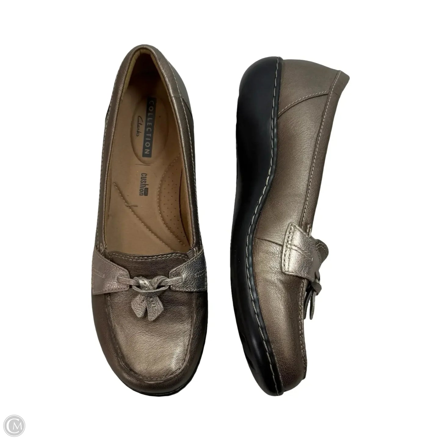 Shoes Flats By Clarks In Bronze, Size: 9