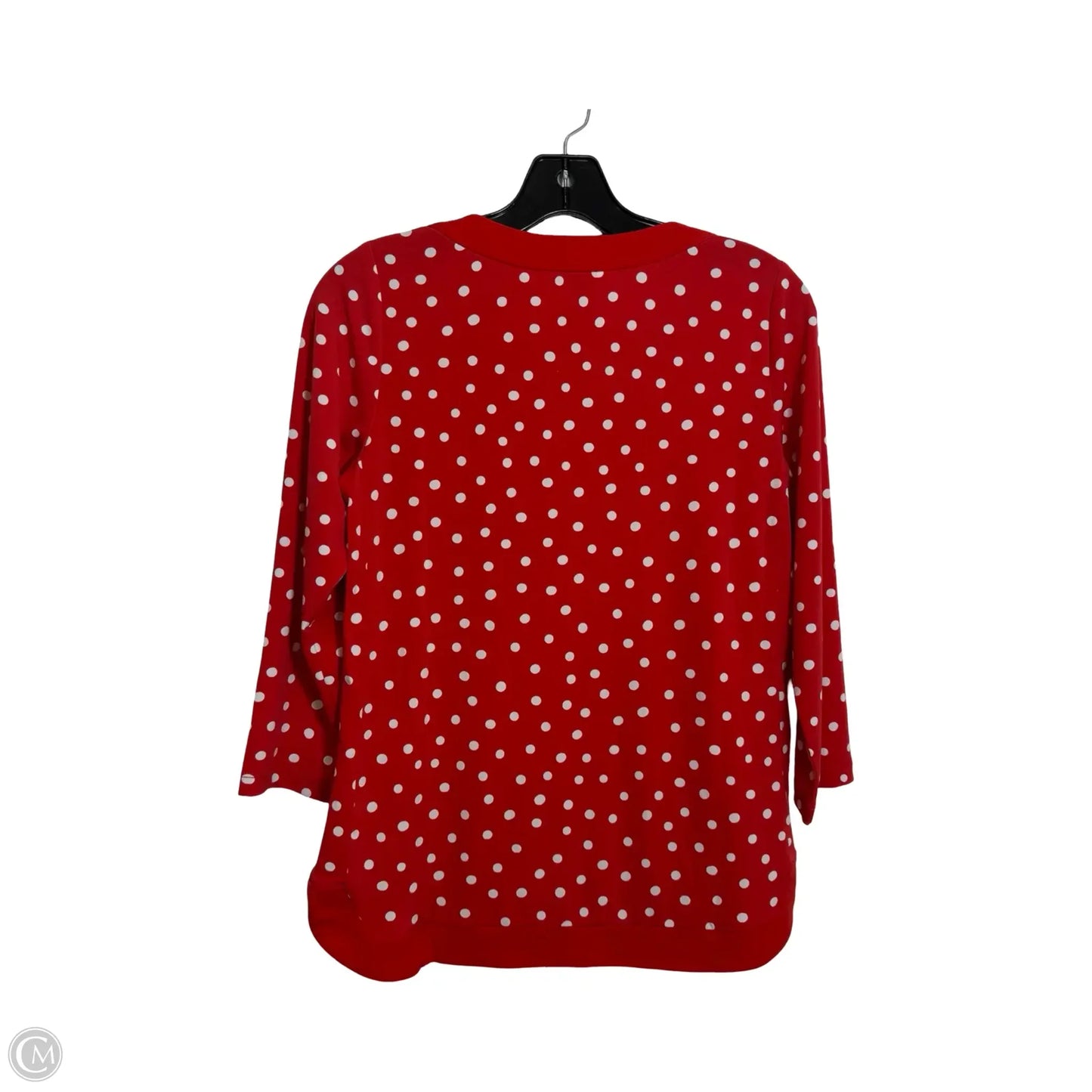 Top Long Sleeve By Susan Graver In Polkadot Pattern, Size: Xxs
