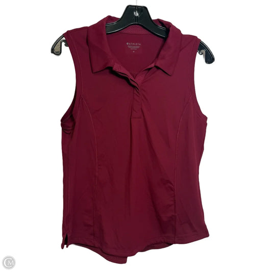 Top Sleeveless By Athleta In Red, Size: M