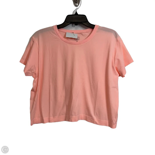 Athletic Top Short Sleeve By Athleta In Peach, Size: L