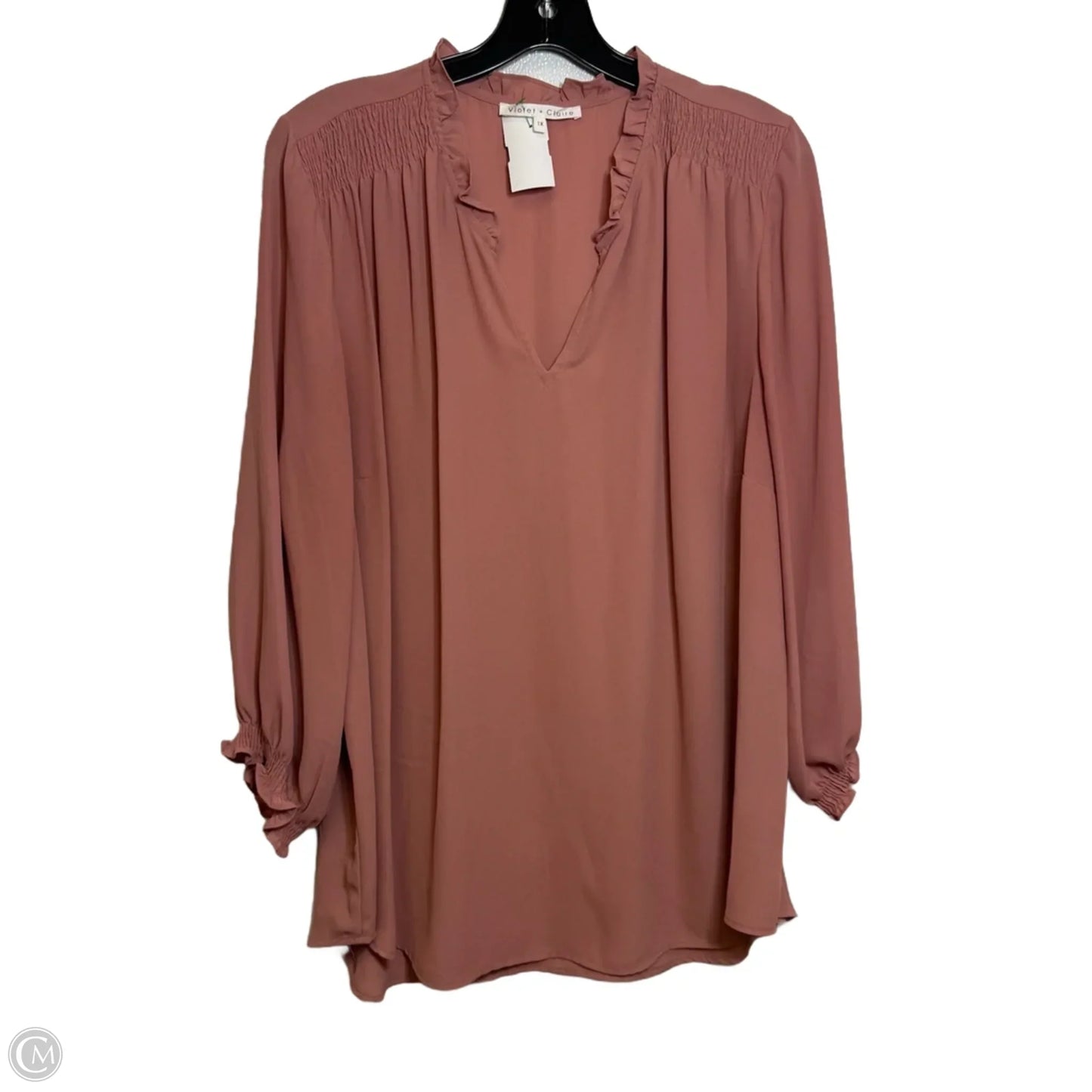 Top Long Sleeve By Violet And Claire In Orange, Size: 1x