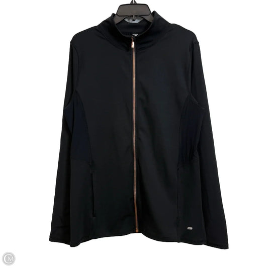 Athletic Jacket By Marika In Black, Size: Xl