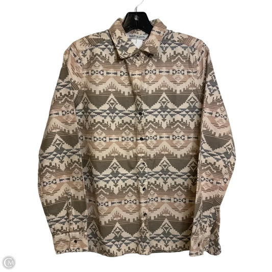 Top Long Sleeve By Woolrich In Multi-colored, Size: M