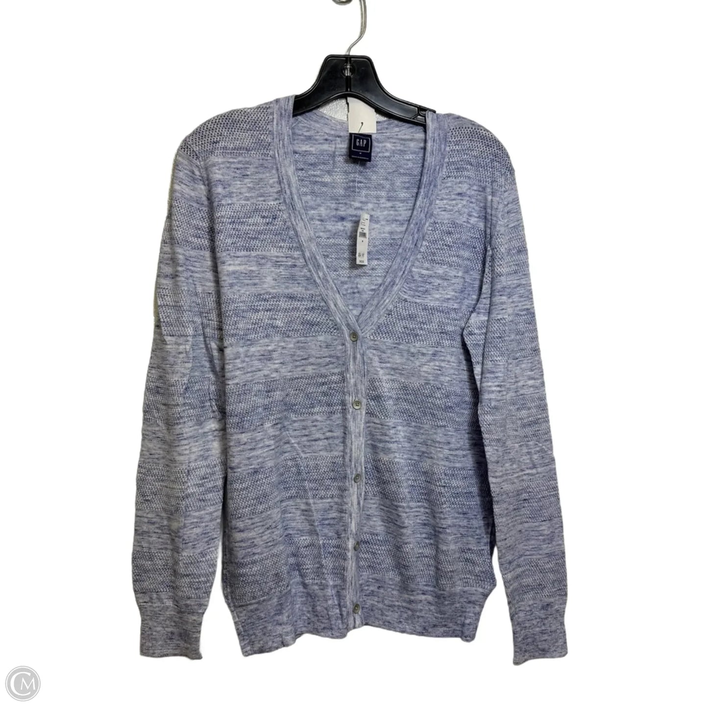 Sweater Cardigan By Gap In Blue, Size: M