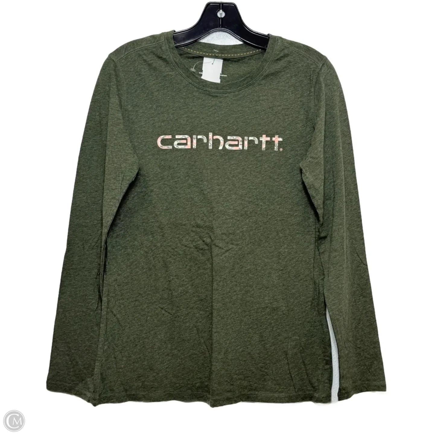 Top Long Sleeve By Carhartt In Green, Size: S