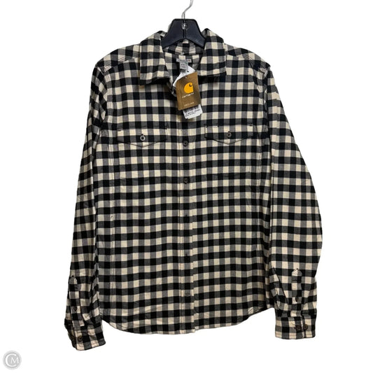 Top Long Sleeve By Carhartt In Plaid Pattern, Size: M