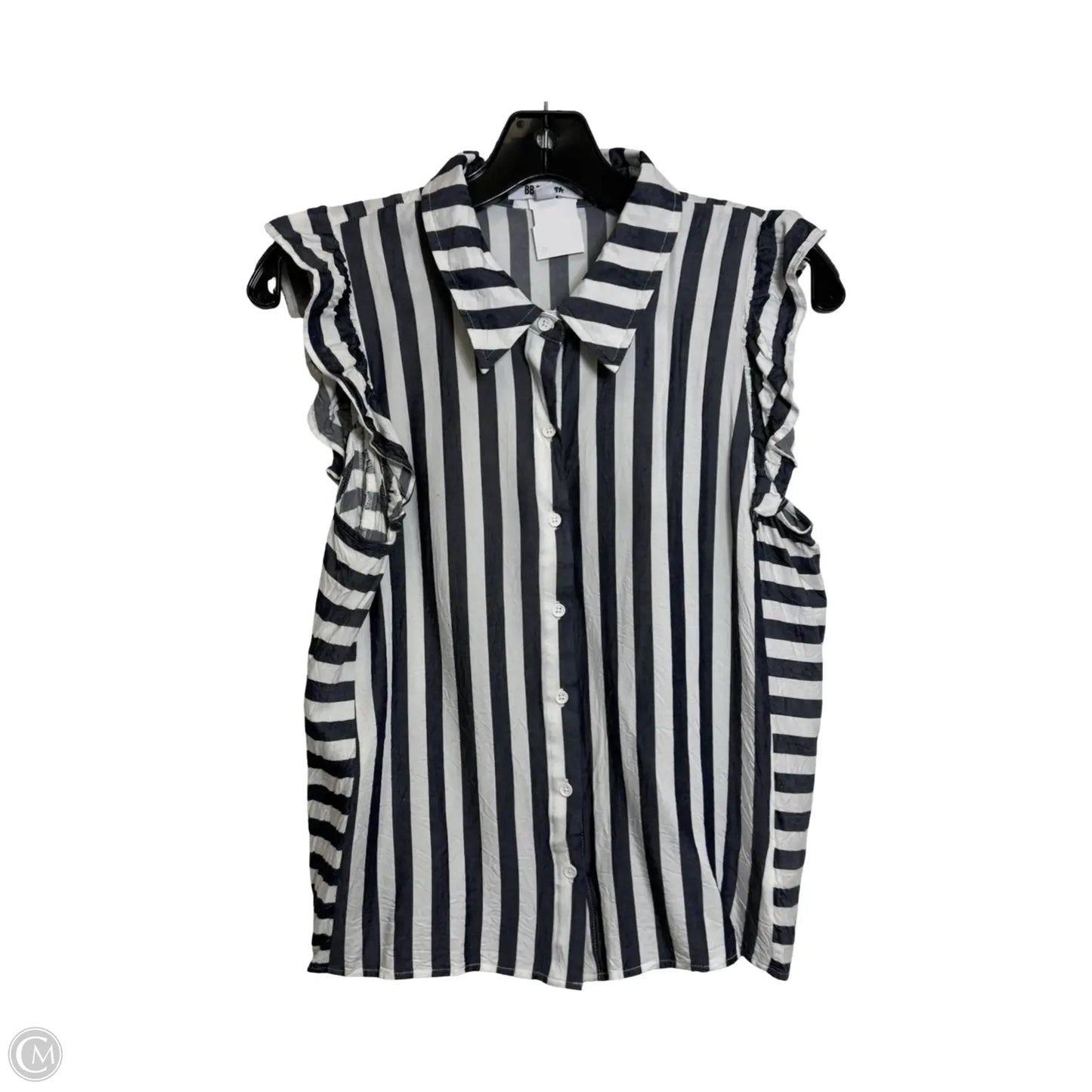 Top Short Sleeve By Bb Dakota In Striped Pattern, Size: M
