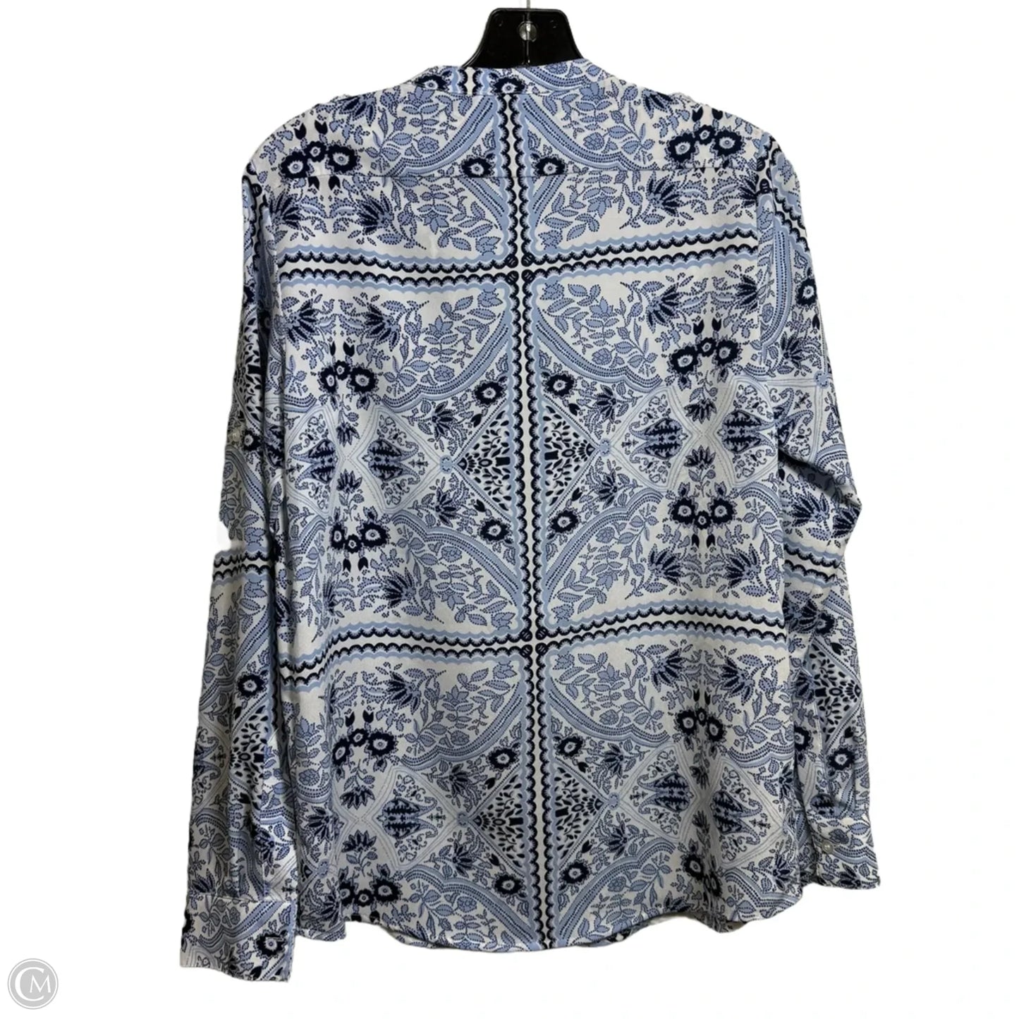 Top Long Sleeve By Calvin Klein In Paisley Print, Size: S
