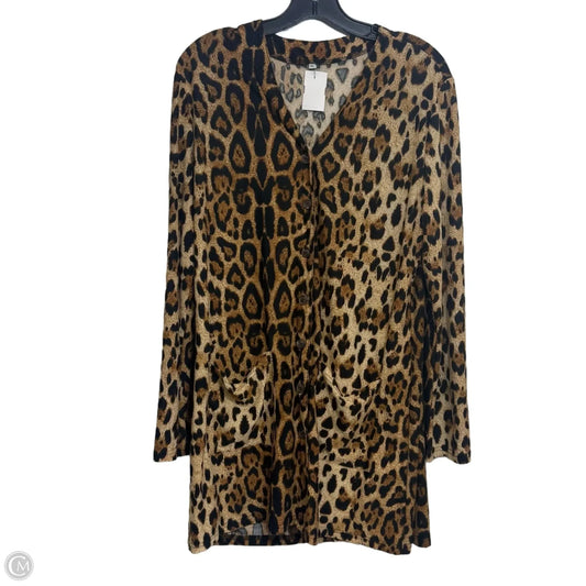 Cardigan By Cmf In Animal Print, Size: Xl